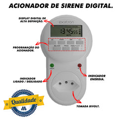 Acionador De Sirene Programável Com Relógio Cartográficos Biométricos Henry Vega Prisma Control Id Dimep