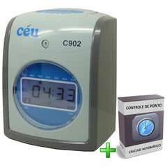 Relogio Cartografico de Ponto Eletrônico CEU + Software de Controle de Ponto + 50 Cartões Ponto Brinde