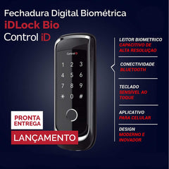 Fechadura Smart iDLock Biometria + Senha (com Bluetooth)