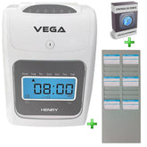 Relogio Cartografico de Ponto Eletrônico Henry Vega + Software de Controle de Ponto + 50 Cartões + Chapeira