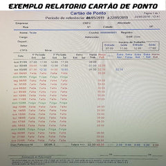 Relogio Cartografico de Ponto Eletrônico CEU + Software de Controle de Ponto + 50 Cartões Ponto Brinde