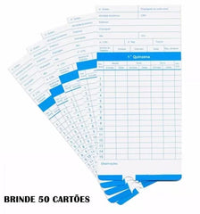 Relogio Cartografico de Ponto Eletrônico CEU + Software de Controle de Ponto + 50 Cartões Ponto Brinde