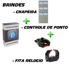 Relogio Cartografico de Ponto Eletrônico Henry Vega + Software de Controle de Ponto + 50 Cartões + Chapeira