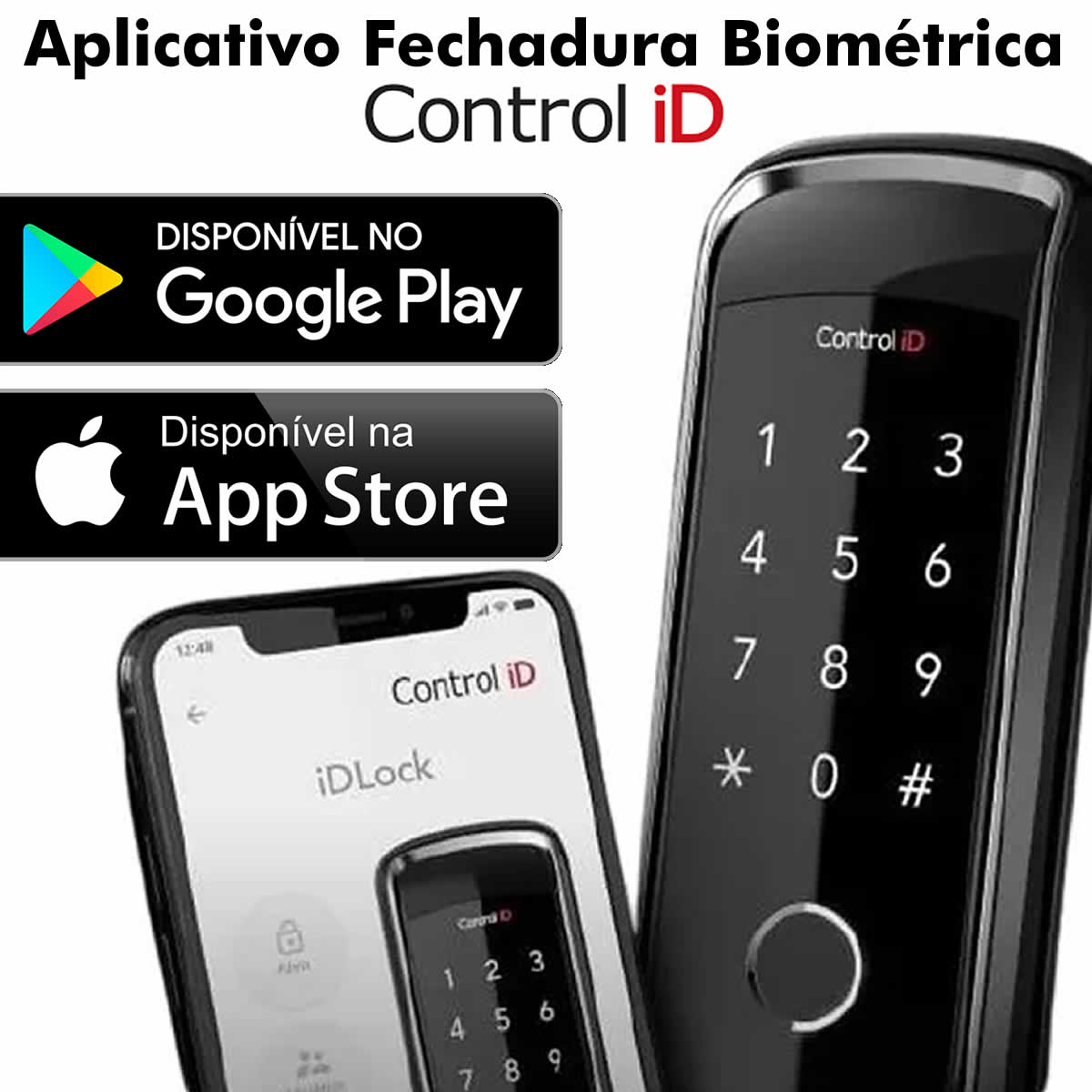 Fechadura Smart iDLock Biometria + Senha (com Bluetooth)