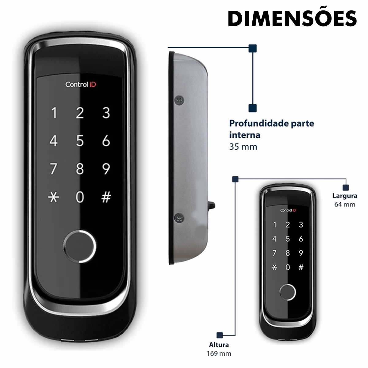 Fechadura Smart iDLock Biometria + Senha (com Bluetooth)